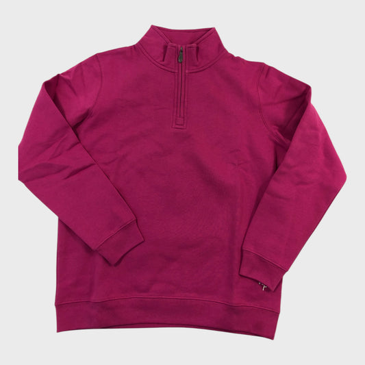 Branded Dark Raspberry 1/4 Zip Sweatshirt