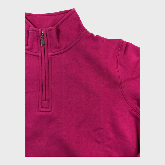 Branded Dark Raspberry 1/4 Zip Sweatshirt