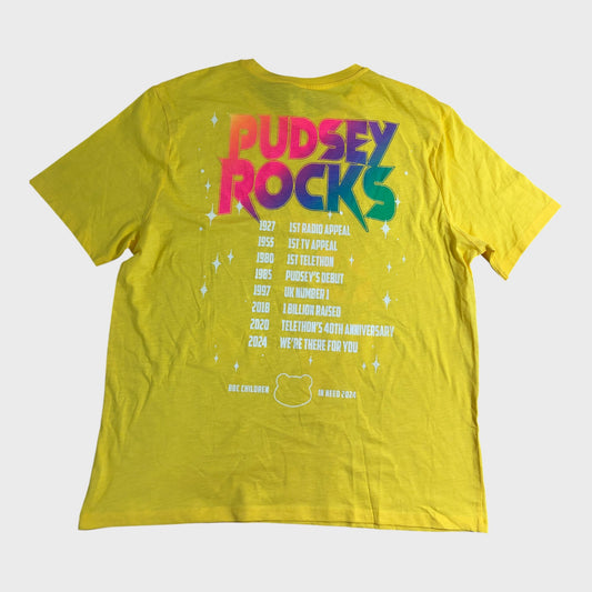 Pudsey Bear Yellow 'Rocks' Band T-Shirt