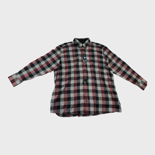 Casa Moda Red/Grey Plaid Shirt