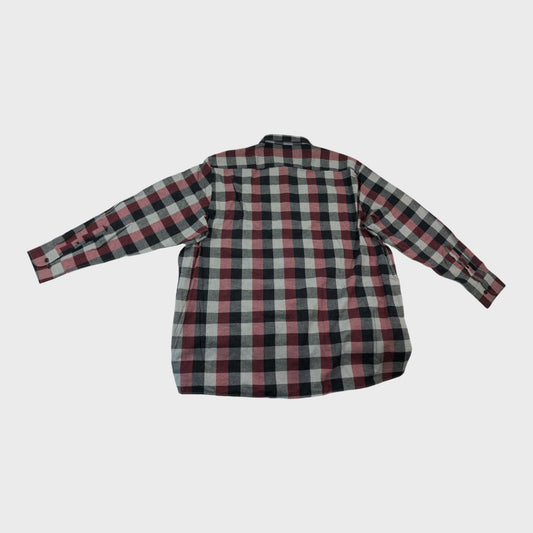 Casa Moda Red/Grey Plaid Shirt