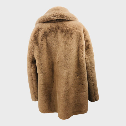 Branded Faux Fur Caramel Jacket