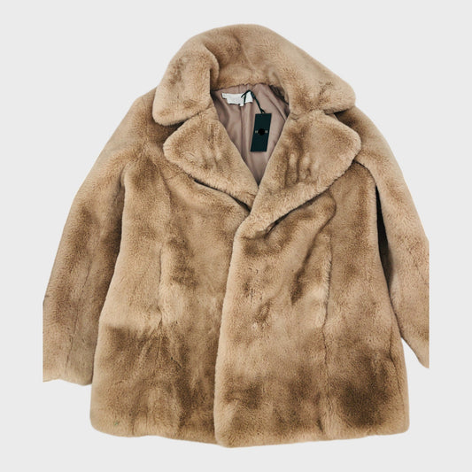 Branded Faux Fur Caramel Jacket