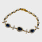 White & Blue Gem Clasp Bracelet