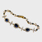 White & Blue Gem Clasp Bracelet