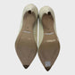 Branded Pale Yellow Sleek Suede Court Shoes - UK5