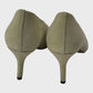 Branded Pale Yellow Sleek Suede Court Shoes - UK5