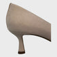 Branded Pale Pink Kitten Heel Suede Court Shoes - UK9