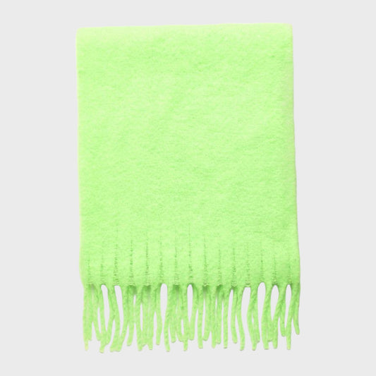 Neon Green Knit Scarf