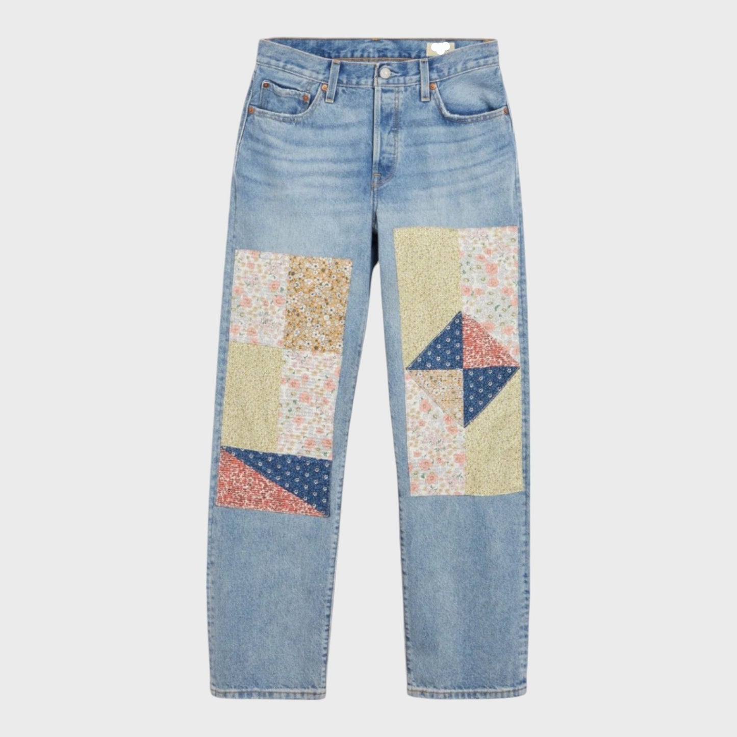 Branded Patchwork Jeans