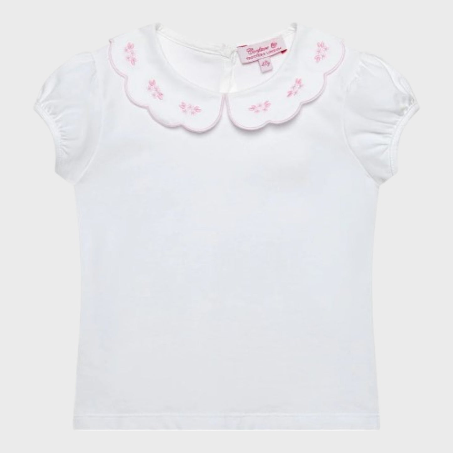 TROTTERS Girls' Floral Embroidered Jersey Top