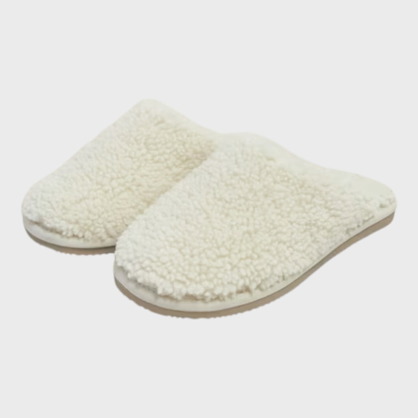 Branded Sheepskin Gaia Slippers - Ivory