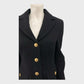 Branded Black A Line Coat - Size 8