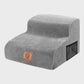 Grey Two Tier Pet Stairs - For Smaller Dogs