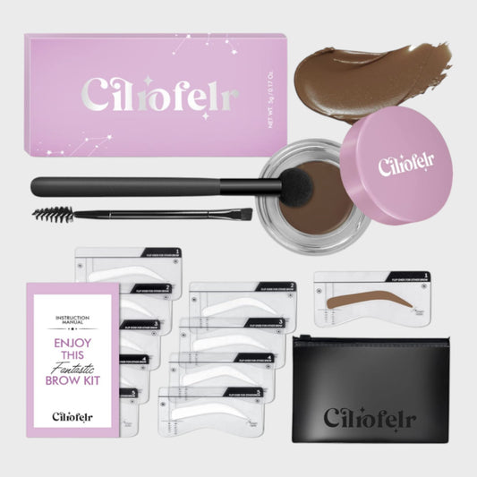 Cilrofelr Brow Stamp Shaping Kit - Light Brown