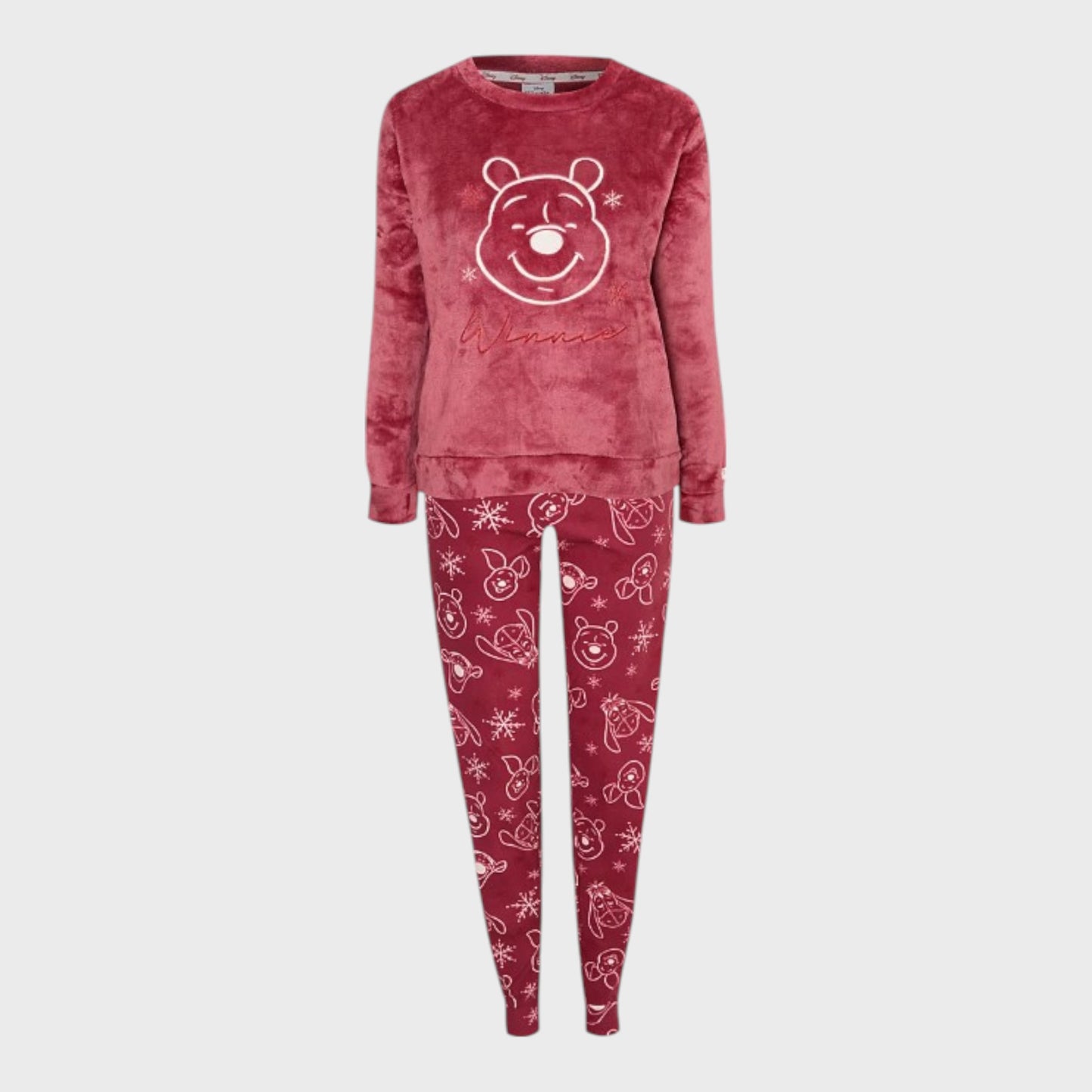 Disney Winnie The Pooh Red Fleece Pyjamas - Size 12-14