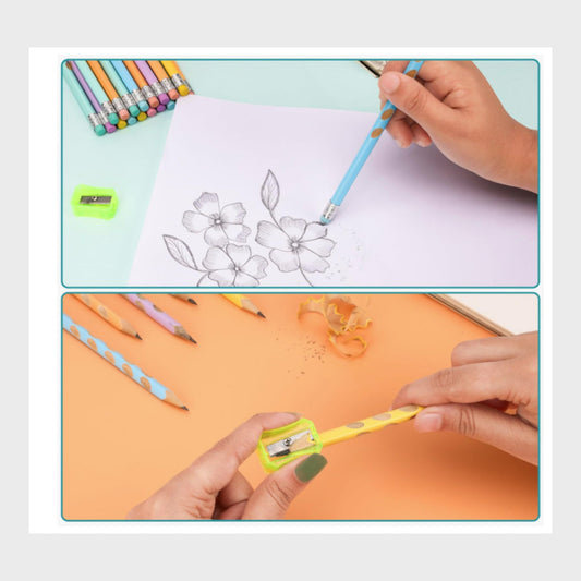 36 Pack HB Grip Pencils with Case & Sharpener