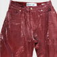 River Island Red Metallic Snake Print Jeans