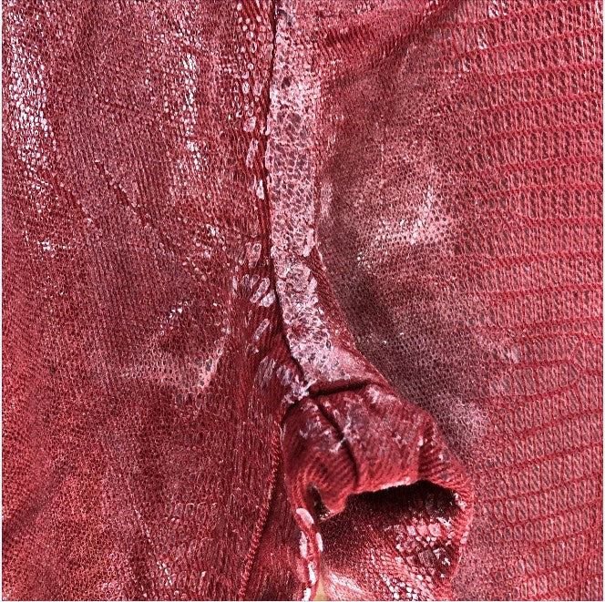 River Island Red Metallic Snake Print Jeans