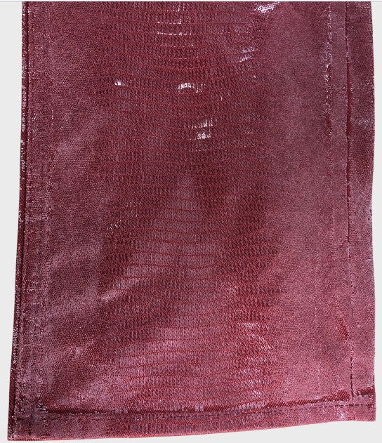 River Island Red Metallic Snake Print Jeans