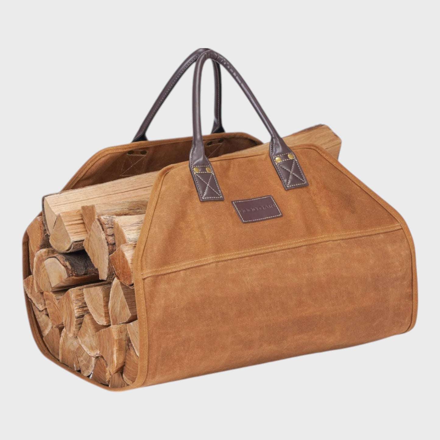 Waxed Canvas Firewood Carrier