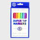 Super Tip Marker Pens - 8 Colours
