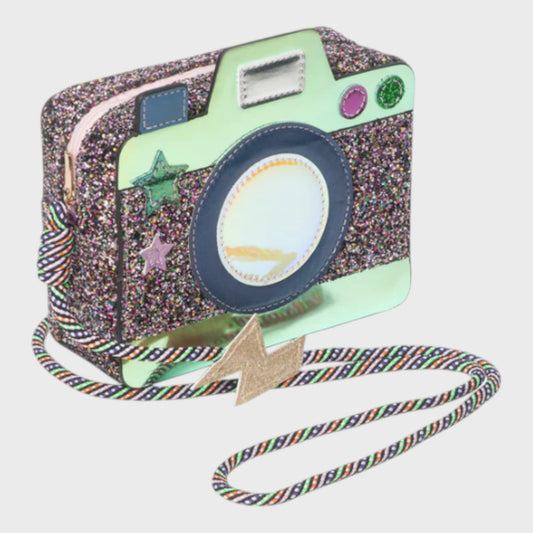 Glittery Camera Cross Body Bag