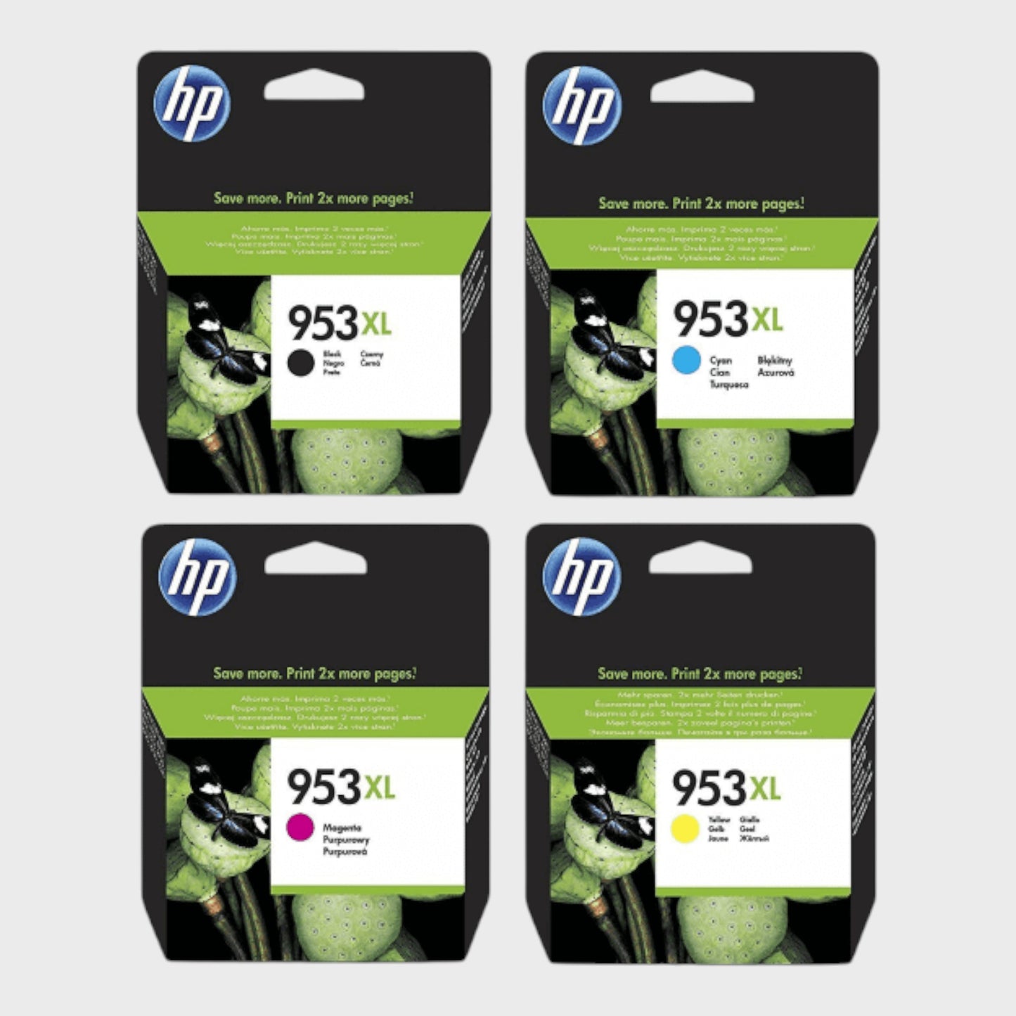 HP High Capacity Printer Ink 953XL - Full Set of 4