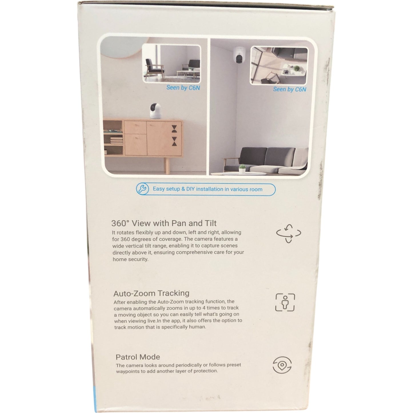 EZVIZ C6N G1 Smart Home Camera 8MP 4K 360 View with Pan and Tilt Feature