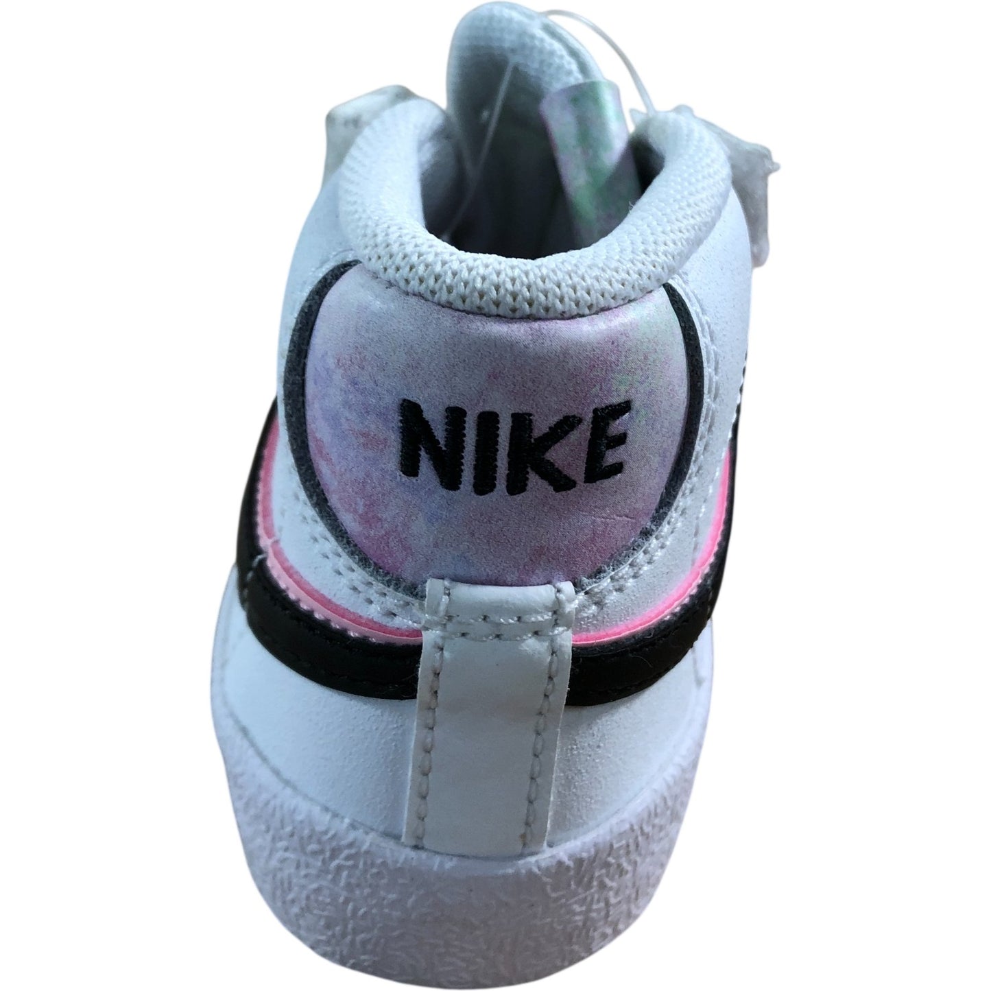 Nike DD1849 101 Blazer Mid 5.5C Kids White Pink Black High Top Trainers