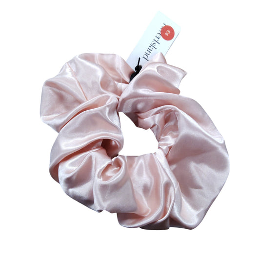 Pastel Pink Satin Scrunchie Soft Hair Accessory Perfect For Women Girls