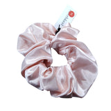 Pastel Pink Satin Scrunchie Soft Hair Accessory Perfect For Women Girls