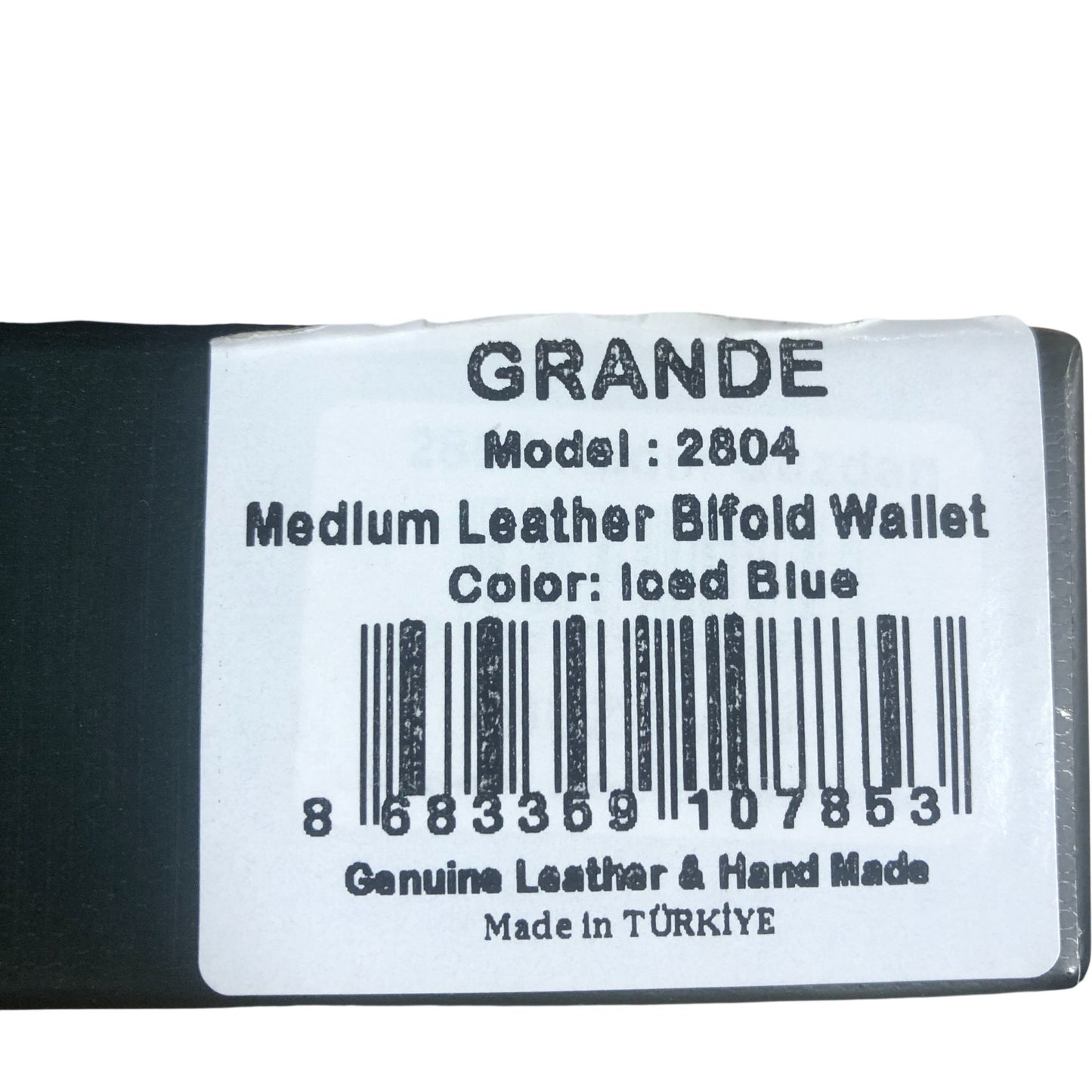 Grande Model 2804 Medium Leather Bifold Wallet Iced Blue New With Tags