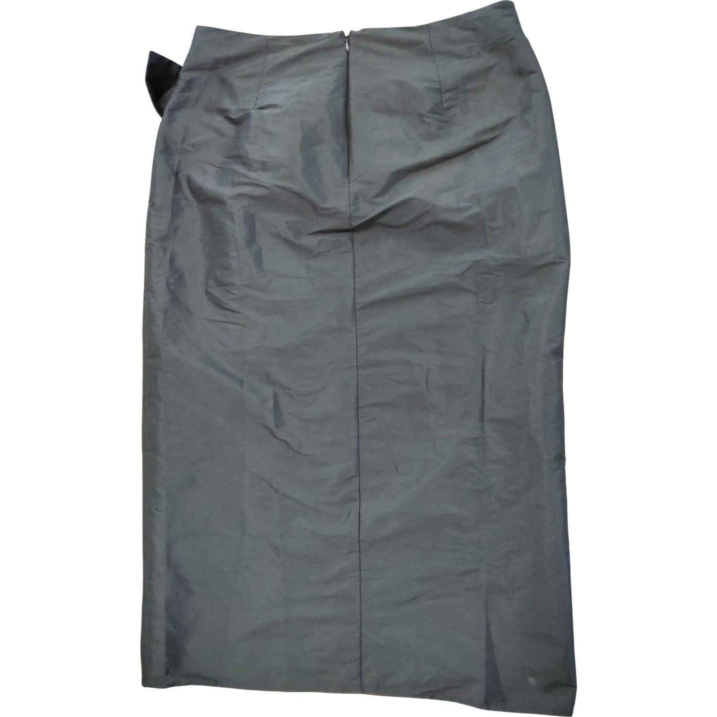 River Island Women's Black Skirt Size 16 Stylish Bow Detail High Waisted