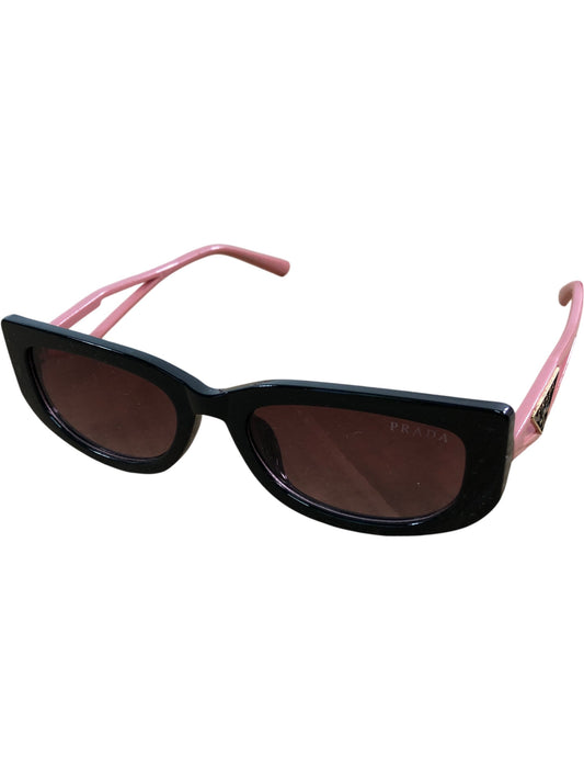 PRADA Cat Eye Sunglasses Pink Frame Women's Stylish UV Protection Fashion