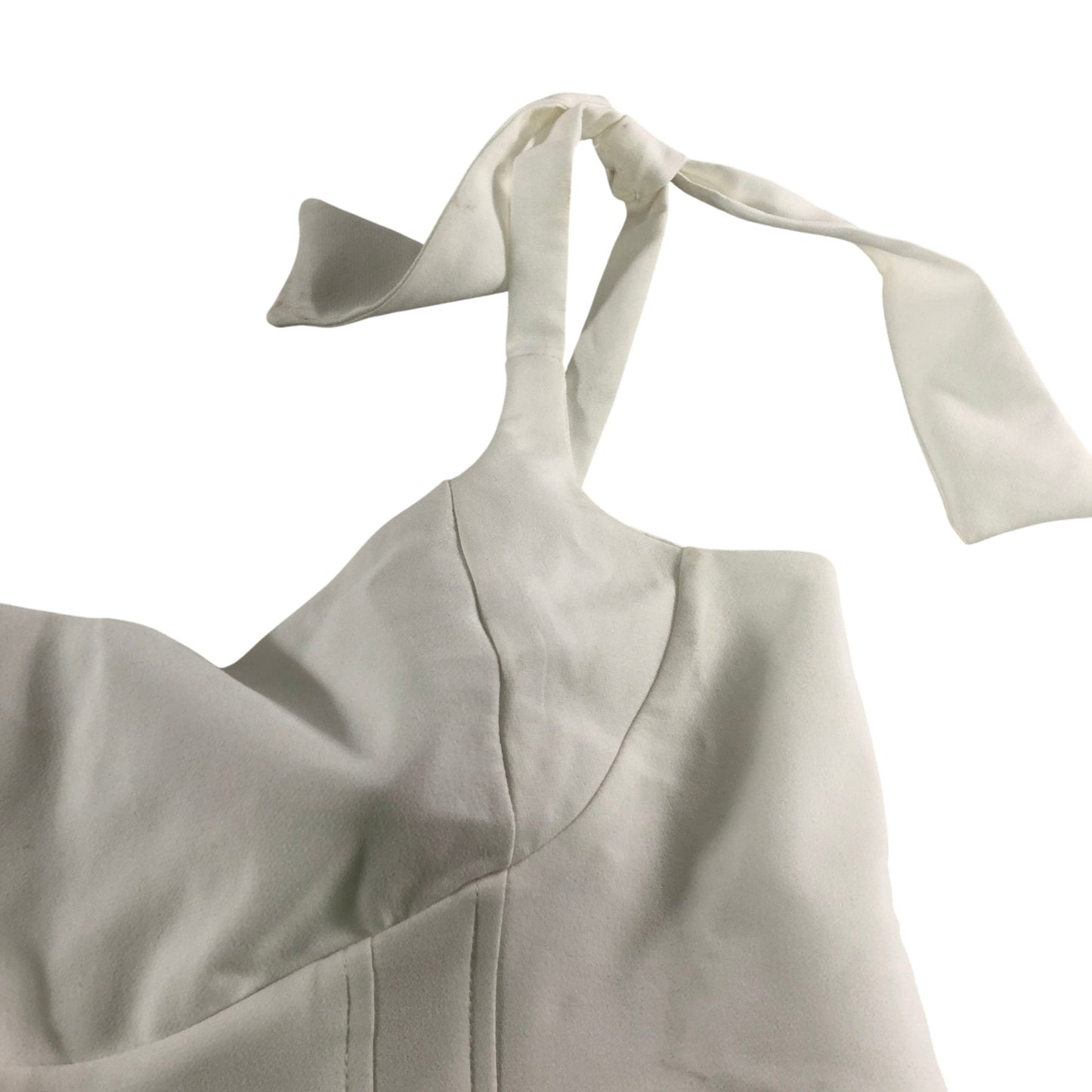 River Island White Crop Top UKM Women's Adjustable Tie Straps