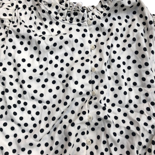 Baukjen Polka Dot Blouse Size 18 Women's Ruffled Neck Long Sleeve Top