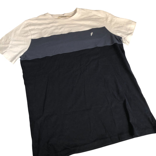 Onfire Colour Block T Shirt M Men's Casual Cotton Short Sleeve Tee Navy