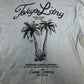 Tokyo Laundry T-Shirt Men's Size M Grey Palm Print Cotton Short Sleeve