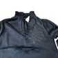 Branded Long Sleeve Blouse Women's Embellished Black Polyester Top UK6