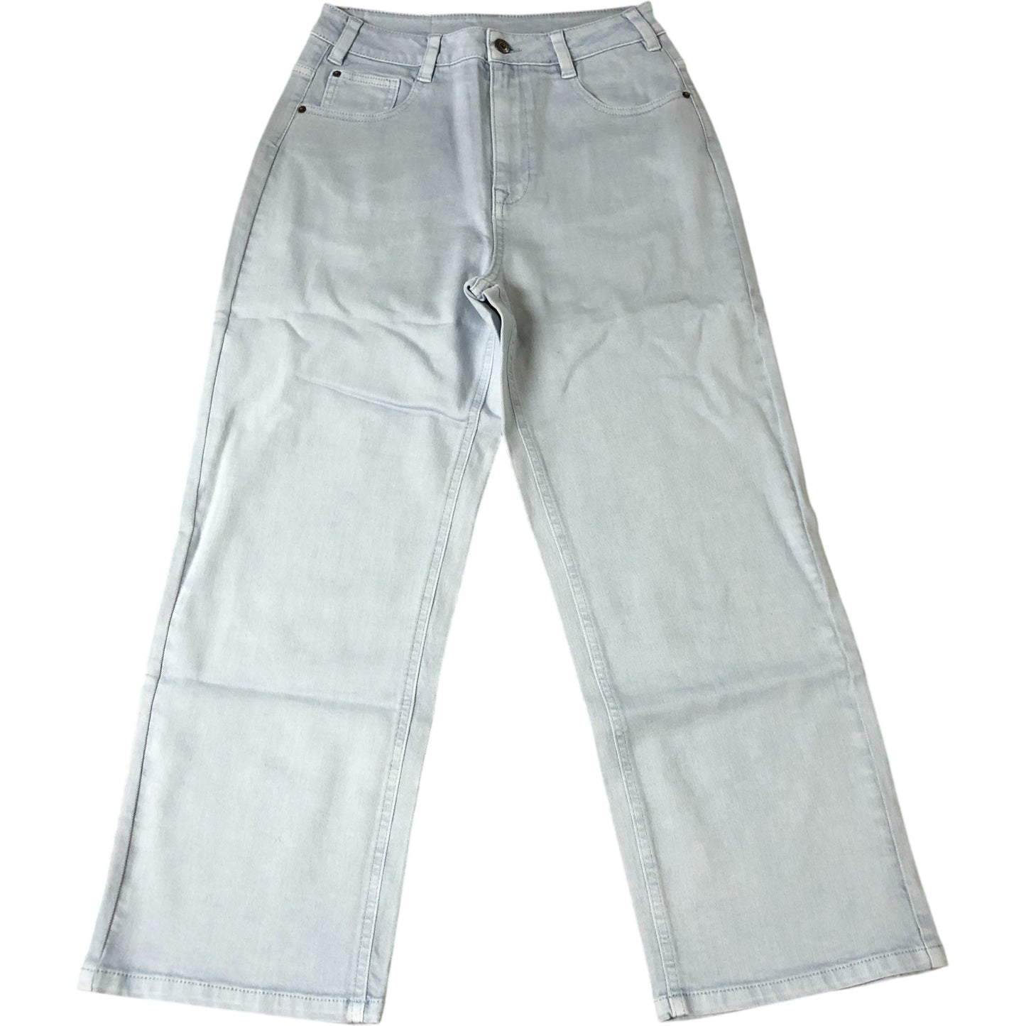 Weird Fish Souline Wide Leg Cropped Jeans Size 10 Women's Skyway Blue