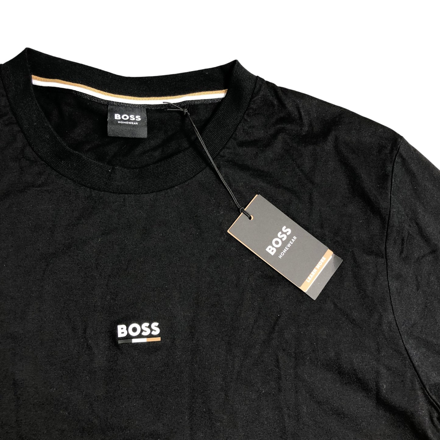 Hugo Boss Iconic T-Shirt Large Men's Short Sleeve Black Cotton Fashion Top