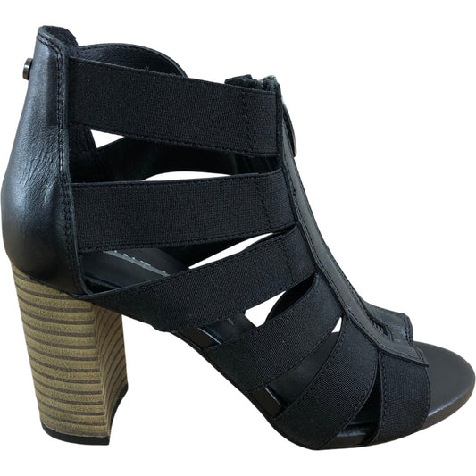 Strappy High Heel Sandals Size 3 Women's Black Zip Closure