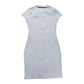 River Island Polo Dress UK M Women's Grey Ribbed Button Detail Casual Wear