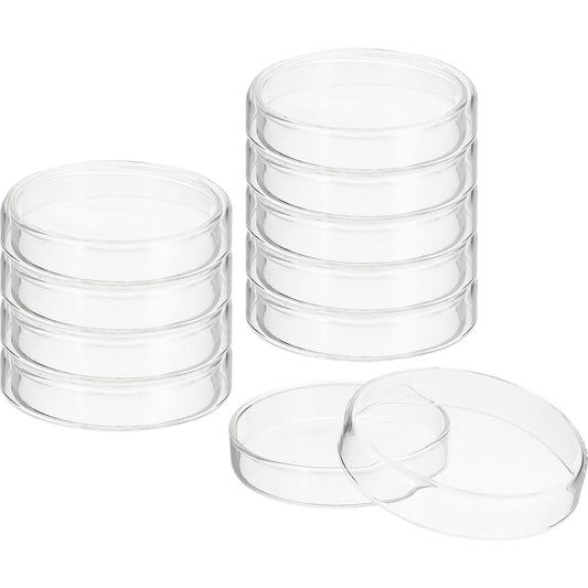 High Quality Borosilicate Glass Petri Dishes 90mm New Lab Supply Lot 10 Pieces