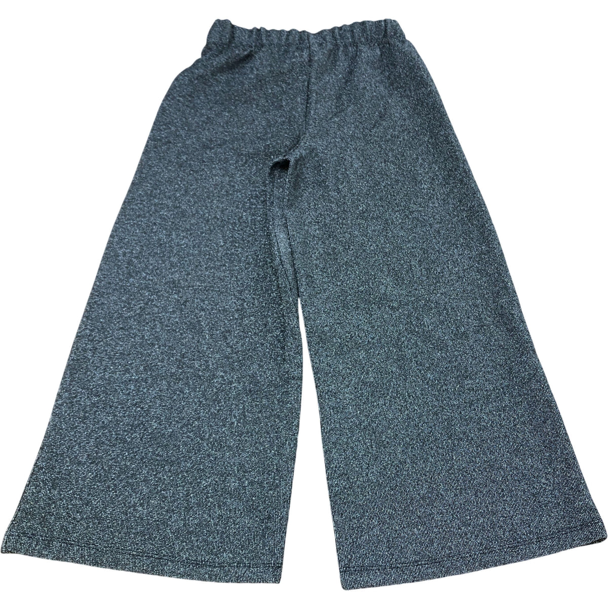 Kids Glitter Wide Leg Trousers UK7 Years Grey Elasticated