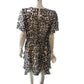 Friends Like These Women's Size 16 Leopard Print Dress Short Sleeve Tiered