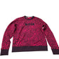 BOSS Women's Crew Neck Sweatshirt Red Heart Print Cotton XS