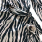 Dancing Leopard Blush Pink Zebra Print Wrap Dress - Size 10