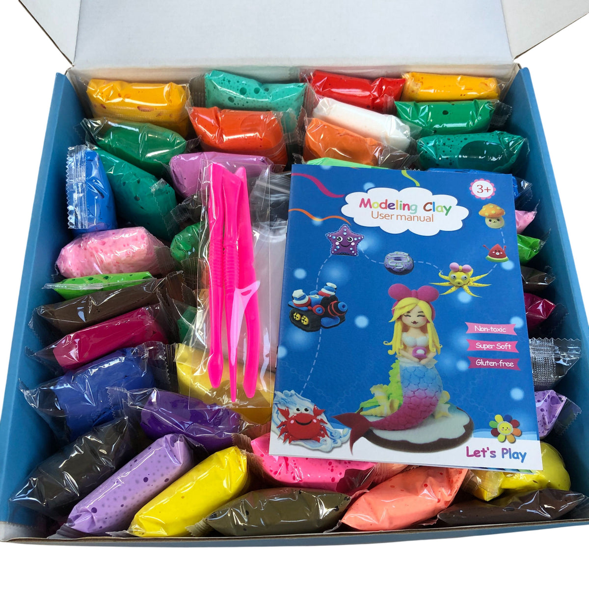 IxiaoYoo 100 Colors Air Dry Clay Non Toxic Super Soft Crafting Material